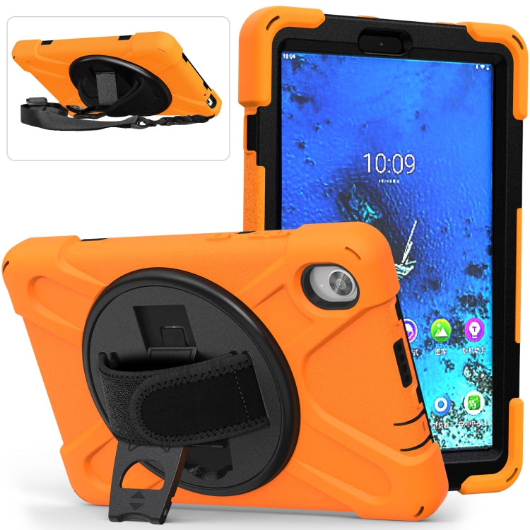 Shockproof Colorful Silicone + PC Protective Case with Holder & Shoulder Strap & Hand Strap