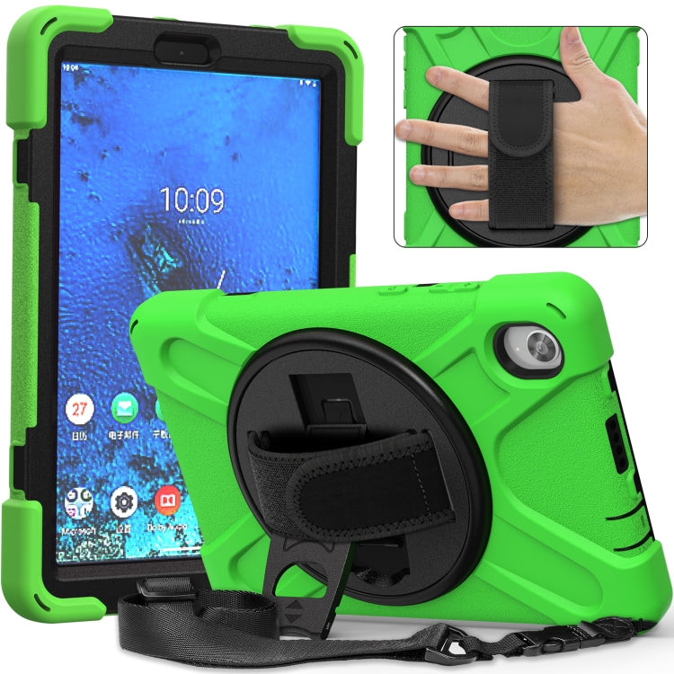 Shockproof Colorful Silicone + PC Protective Case with Holder & Shoulder Strap & Hand Strap