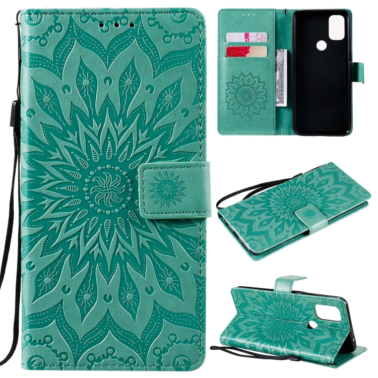 Sun Embossing Pattern Horizontal Flip Leather Case with Card Slot & Holder & Wallet & Lanyard, For LG K22 / K22 Plus, For OnePlus Nord N10 5G, For OnePlus Nord N100