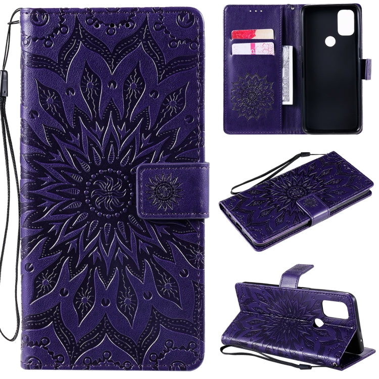 Sun Embossing Pattern Horizontal Flip Leather Case with Card Slot & Holder & Wallet & Lanyard, For LG K22 / K22 Plus, For OnePlus Nord N10 5G, For OnePlus Nord N100