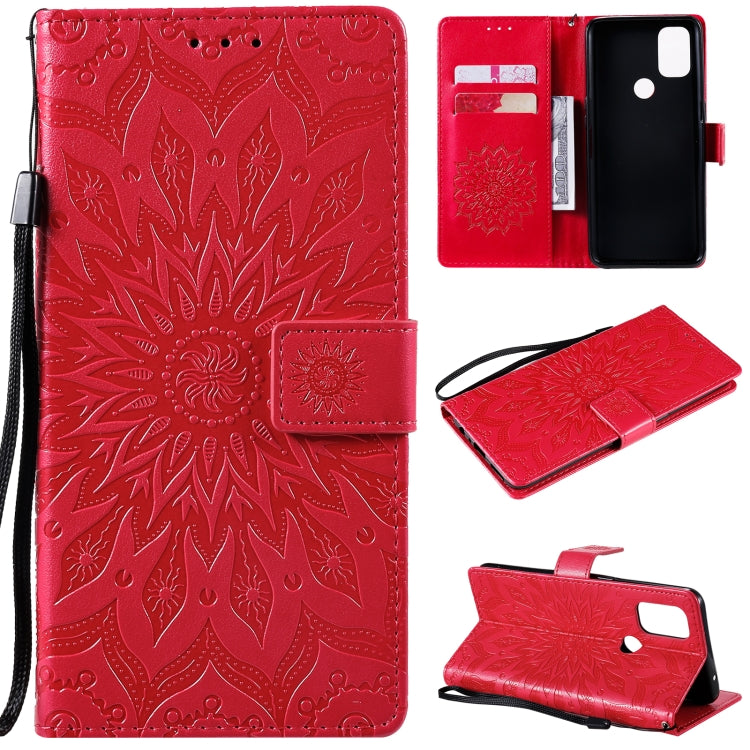 Sun Embossing Pattern Horizontal Flip Leather Case with Card Slot & Holder & Wallet & Lanyard, For LG K22 / K22 Plus, For OnePlus Nord N10 5G, For OnePlus Nord N100