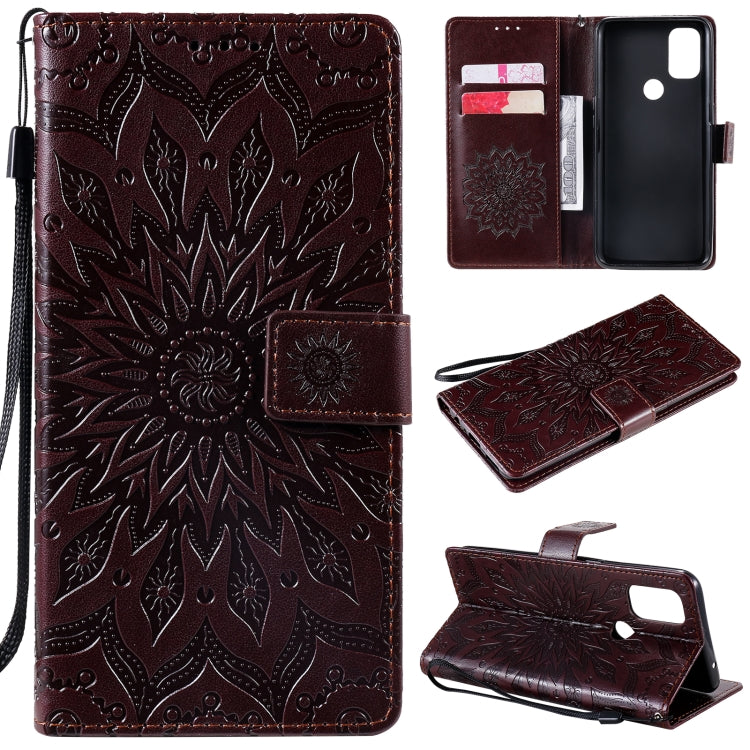 Sun Embossing Pattern Horizontal Flip Leather Case with Card Slot & Holder & Wallet & Lanyard, For LG K22 / K22 Plus, For OnePlus Nord N10 5G, For OnePlus Nord N100