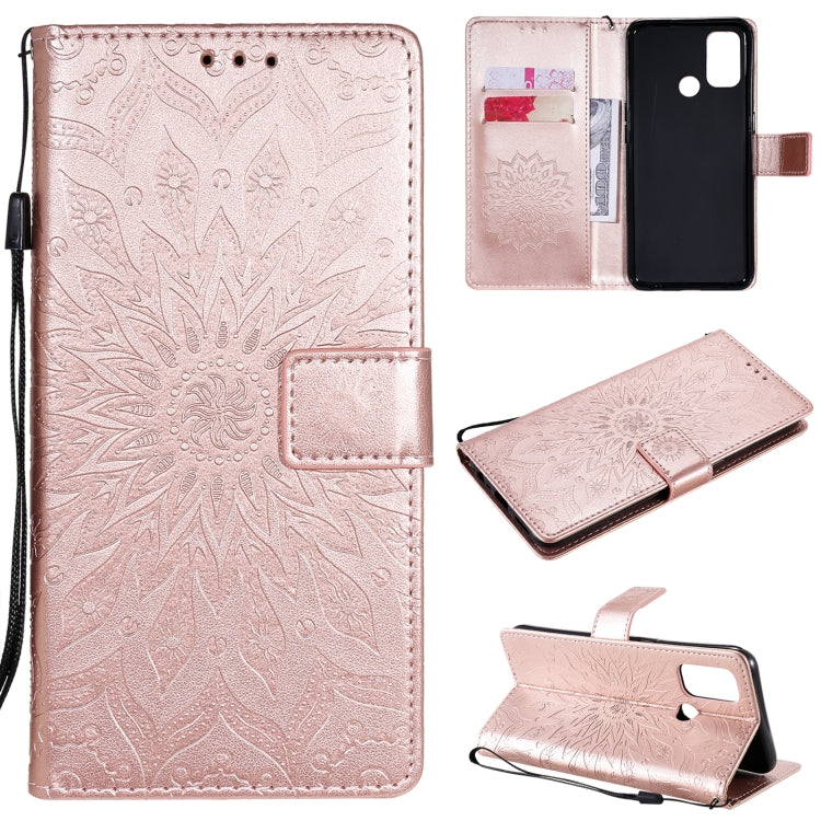 Sun Embossing Pattern Horizontal Flip Leather Case with Card Slot & Holder & Wallet & Lanyard, For OPPO A53(2020) / A33(2020) / A53s / A32, For OPPO F17 Pro / Reno4 Lite, For OPPO F17 / A73
