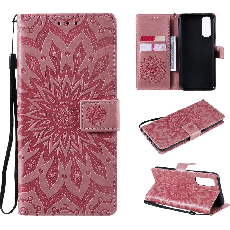 Sun Embossing Pattern Horizontal Flip Leather Case with Card Slot & Holder & Wallet & Lanyard, For OPPO Realme 7 Pro, For OPPO Realme 7, For OPPO Realme 7i / C17