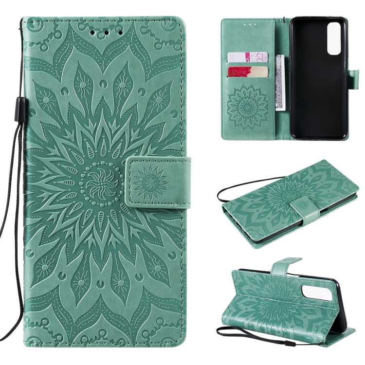 Sun Embossing Pattern Horizontal Flip Leather Case with Card Slot & Holder & Wallet & Lanyard, For OPPO Realme 7 Pro, For OPPO Realme 7, For OPPO Realme 7i / C17