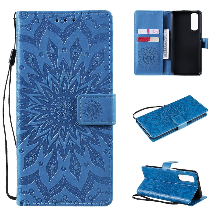 Sun Embossing Pattern Horizontal Flip Leather Case with Card Slot & Holder & Wallet & Lanyard, For OPPO Realme 7 Pro, For OPPO Realme 7, For OPPO Realme 7i / C17