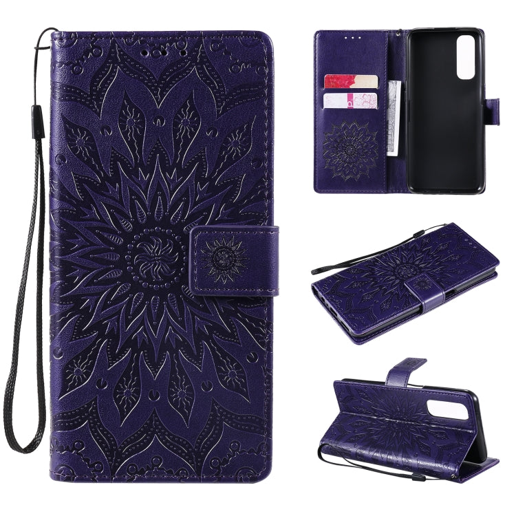 Sun Embossing Pattern Horizontal Flip Leather Case with Card Slot & Holder & Wallet & Lanyard, For OPPO Realme 7 Pro, For OPPO Realme 7, For OPPO Realme 7i / C17