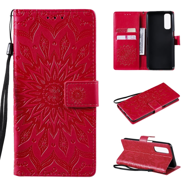 Sun Embossing Pattern Horizontal Flip Leather Case with Card Slot & Holder & Wallet & Lanyard, For OPPO Realme 7 Pro, For OPPO Realme 7, For OPPO Realme 7i / C17