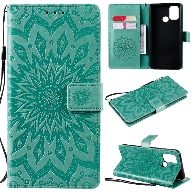 Sun Embossing Pattern Horizontal Flip Leather Case with Card Slot & Holder & Wallet & Lanyard, For OPPO Realme 7 Pro, For OPPO Realme 7, For OPPO Realme 7i / C17