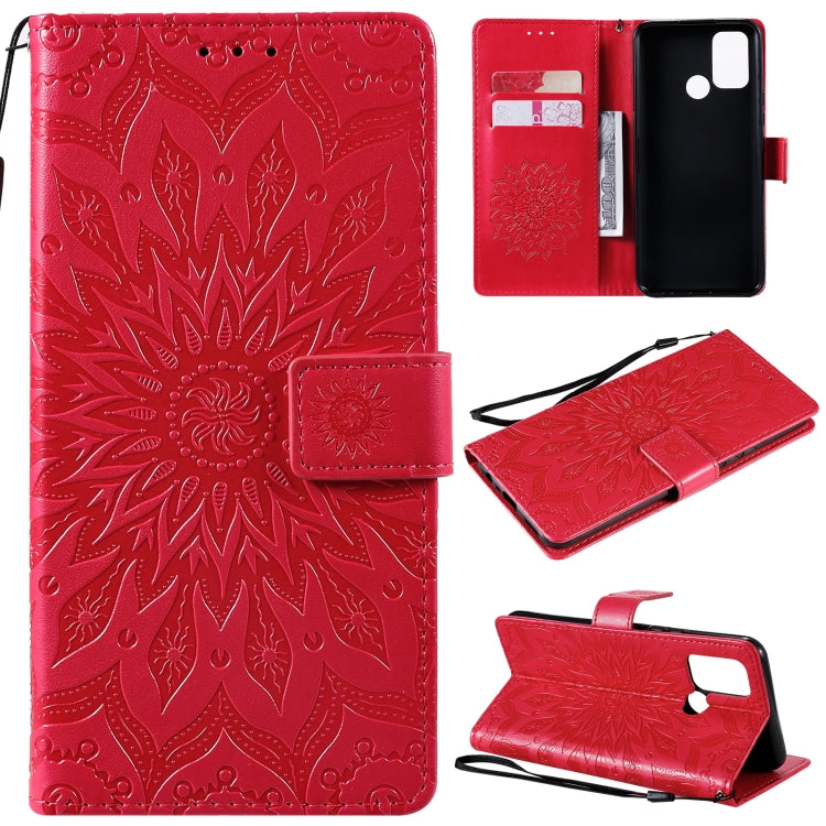 Sun Embossing Pattern Horizontal Flip Leather Case with Card Slot & Holder & Wallet & Lanyard, For OPPO Realme 7 Pro, For OPPO Realme 7, For OPPO Realme 7i / C17