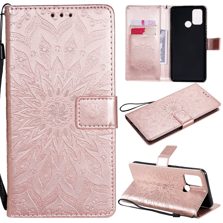 Sun Embossing Pattern Horizontal Flip Leather Case with Card Slot & Holder & Wallet & Lanyard, For OPPO Realme 7 Pro, For OPPO Realme 7, For OPPO Realme 7i / C17