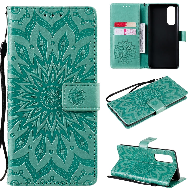 Sun Embossing Pattern Horizontal Flip Leather Case with Card Slot & Holder & Wallet & Lanyard, For OPPO Reno4 Pro 4G, For OPPO Reno4, For Huawei P Smart 2021