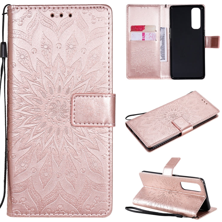 Sun Embossing Pattern Horizontal Flip Leather Case with Card Slot & Holder & Wallet & Lanyard, For OPPO Reno4 Pro 4G, For OPPO Reno4, For Huawei P Smart 2021