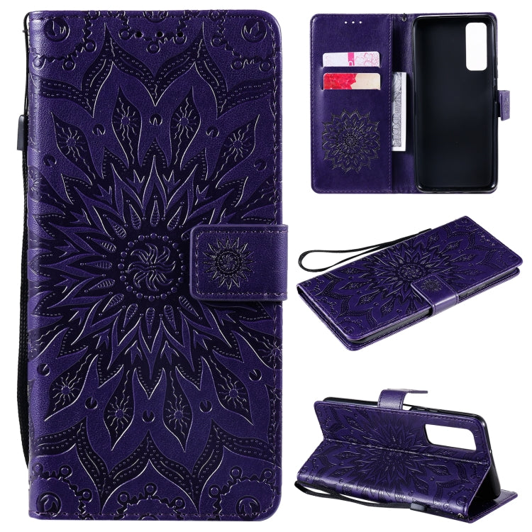 Sun Embossing Pattern Horizontal Flip Leather Case with Card Slot & Holder & Wallet & Lanyard, For OPPO Reno4 Pro 4G, For OPPO Reno4, For Huawei P Smart 2021