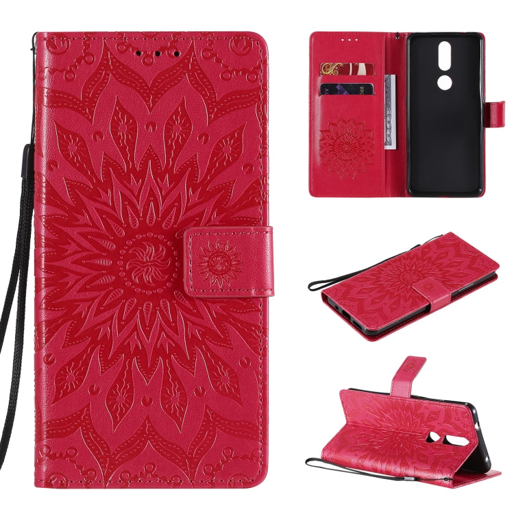 Sun Embossing Pattern Horizontal Flip Leather Case with Card Slot & Holder & Wallet & Lanyard, For Nokia 2.4, For Nokia 3.4, For Samsung Galaxy A42 5G