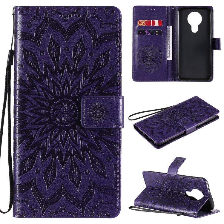 Sun Embossing Pattern Horizontal Flip Leather Case with Card Slot & Holder & Wallet & Lanyard, For Nokia 2.4, For Nokia 3.4, For Samsung Galaxy A42 5G