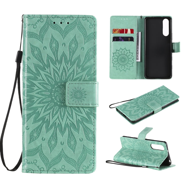 Sun Embossing Pattern Horizontal Flip Leather Case with Card Slot & Holder & Wallet & Lanyard, For Sony Xperia5 II, For Xiaomi Mi 10T Lite 5G, For Xiaomi Mi 10T / 10T Pro