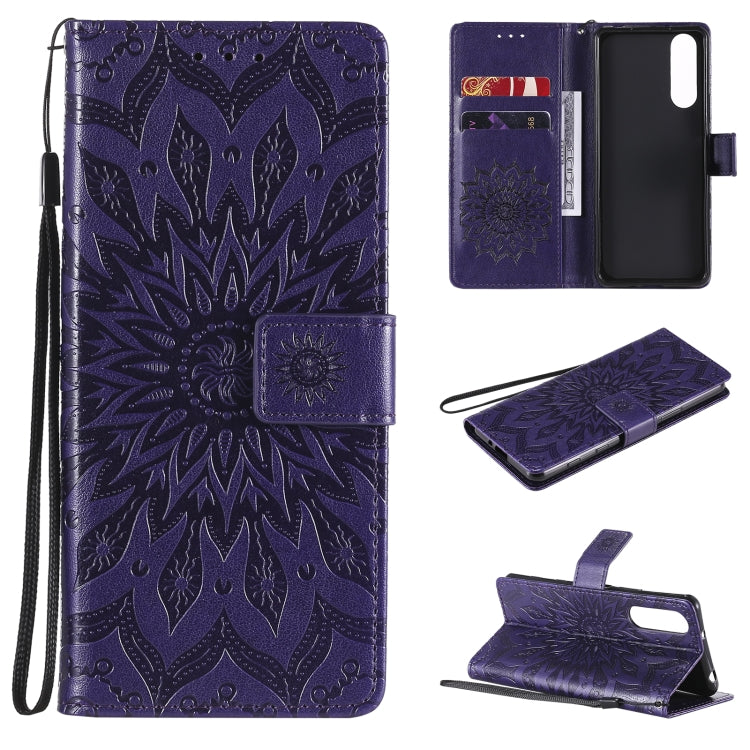 Sun Embossing Pattern Horizontal Flip Leather Case with Card Slot & Holder & Wallet & Lanyard, For Sony Xperia5 II, For Xiaomi Mi 10T Lite 5G, For Xiaomi Mi 10T / 10T Pro