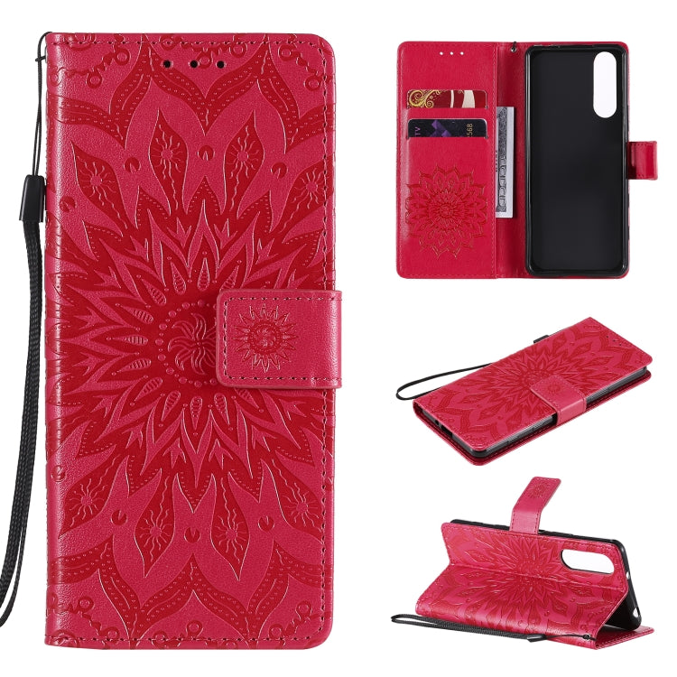 Sun Embossing Pattern Horizontal Flip Leather Case with Card Slot & Holder & Wallet & Lanyard, For Sony Xperia5 II, For Xiaomi Mi 10T Lite 5G, For Xiaomi Mi 10T / 10T Pro