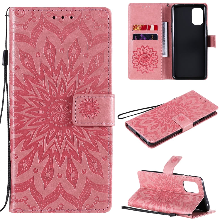 Sun Embossing Pattern Horizontal Flip Leather Case with Card Slot & Holder & Wallet & Lanyard, For OnePlus 8T
