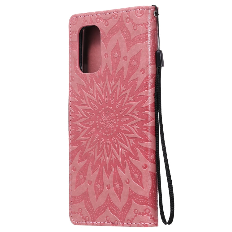 Sun Embossing Pattern Horizontal Flip Leather Case with Card Slot & Holder & Wallet & Lanyard, For OnePlus 8T