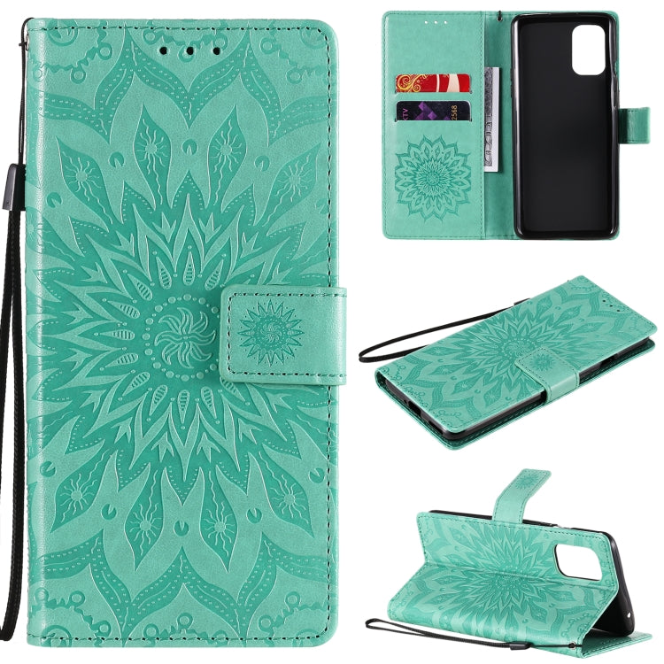 Sun Embossing Pattern Horizontal Flip Leather Case with Card Slot & Holder & Wallet & Lanyard, For OnePlus 8T