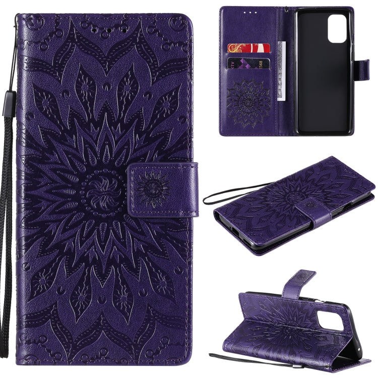 Sun Embossing Pattern Horizontal Flip Leather Case with Card Slot & Holder & Wallet & Lanyard, For OnePlus 8T