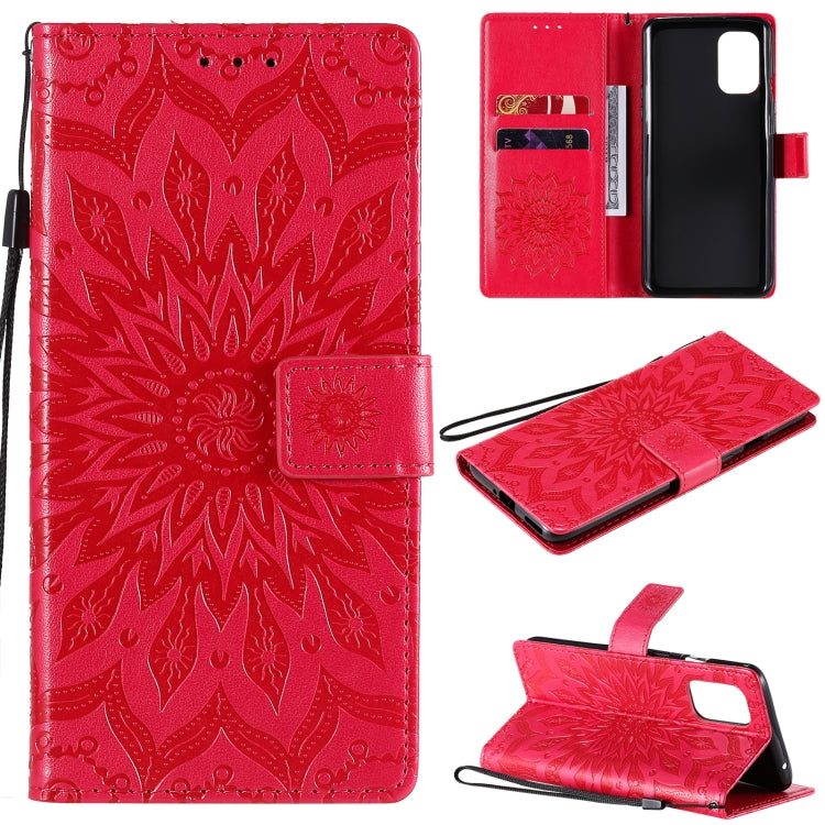 Sun Embossing Pattern Horizontal Flip Leather Case with Card Slot & Holder & Wallet & Lanyard, For OnePlus 8T