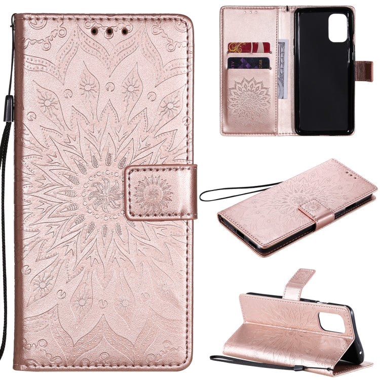 Sun Embossing Pattern Horizontal Flip Leather Case with Card Slot & Holder & Wallet & Lanyard, For OnePlus 8T