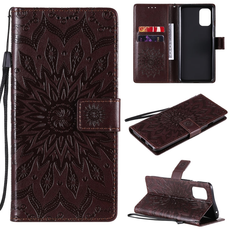 Sun Embossing Pattern Horizontal Flip Leather Case with Card Slot & Holder & Wallet & Lanyard, For OnePlus 8T