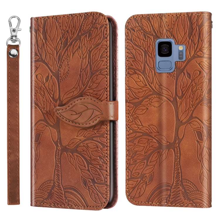Life of Tree Embossing Pattern Horizontal Flip Leather Case with Holder & Card Slot & Wallet & Photo Frame & Lanyard, For Samsung Galaxy S9, For Samsung Galaxy S9+, For Samsung Galaxy S10, For Samsung Galaxy S10+