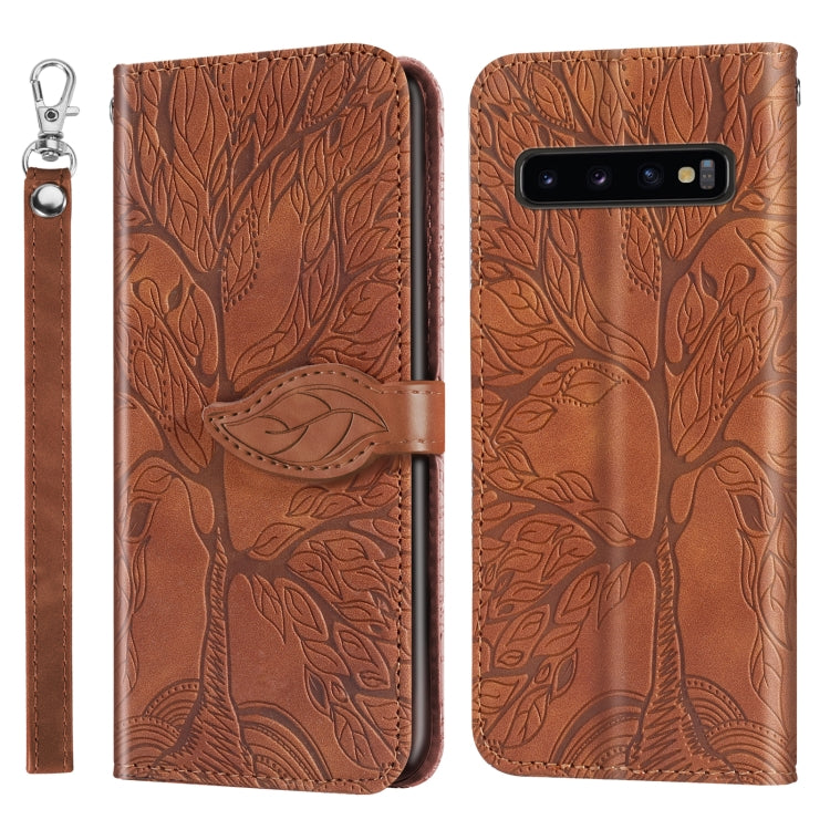 Life of Tree Embossing Pattern Horizontal Flip Leather Case with Holder & Card Slot & Wallet & Photo Frame & Lanyard, For Samsung Galaxy S9, For Samsung Galaxy S9+, For Samsung Galaxy S10, For Samsung Galaxy S10+