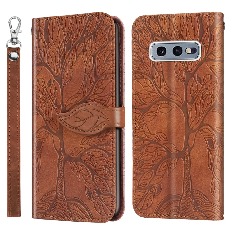 Life of Tree Embossing Pattern Horizontal Flip Leather Case with Holder & Card Slot & Wallet & Photo Frame & Lanyard, For Samsung Galaxy S10e, For Samsung Galaxy S20, For Samsung Galaxy S20+, For Samsung Galaxy S20 Ultra