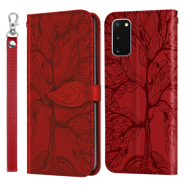 Life of Tree Embossing Pattern Horizontal Flip Leather Case with Holder & Card Slot & Wallet & Photo Frame & Lanyard, For Samsung Galaxy S10e, For Samsung Galaxy S20, For Samsung Galaxy S20+, For Samsung Galaxy S20 Ultra