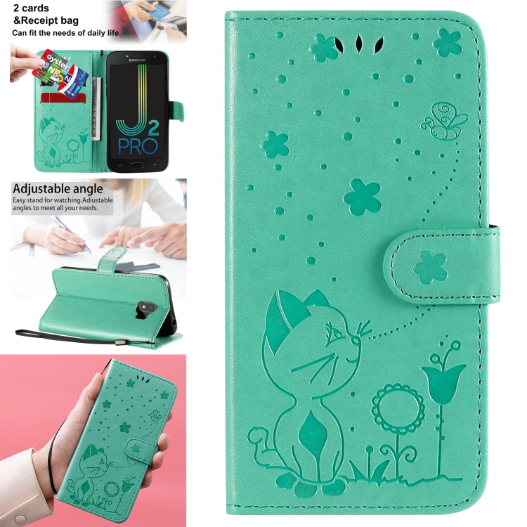 Cat Bee Embossing Pattern Shockproof Horizontal Flip Leather Case with Holder & Card Slots & Wallet, For Samsung Galaxy J2 Pro(2018), For Samsung Galaxy M01, For Samsung Galaxy M31s, For Samsung Galaxy M51