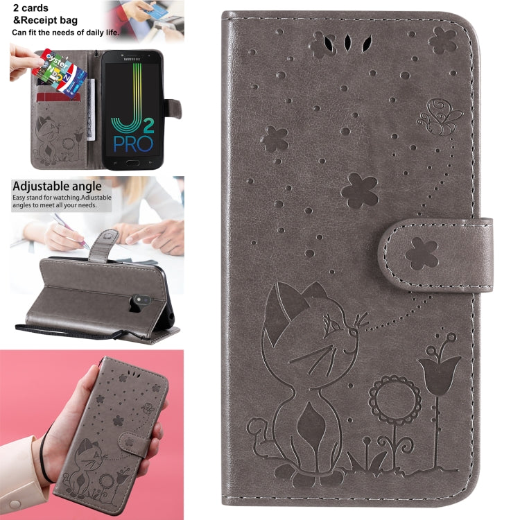 Cat Bee Embossing Pattern Shockproof Horizontal Flip Leather Case with Holder & Card Slots & Wallet, For Samsung Galaxy J2 Pro(2018), For Samsung Galaxy M01, For Samsung Galaxy M31s, For Samsung Galaxy M51