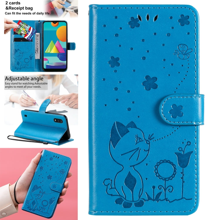 Cat Bee Embossing Pattern Shockproof Horizontal Flip Leather Case with Holder & Card Slots & Wallet, For Samsung Galaxy J2 Pro(2018), For Samsung Galaxy M01, For Samsung Galaxy M31s, For Samsung Galaxy M51
