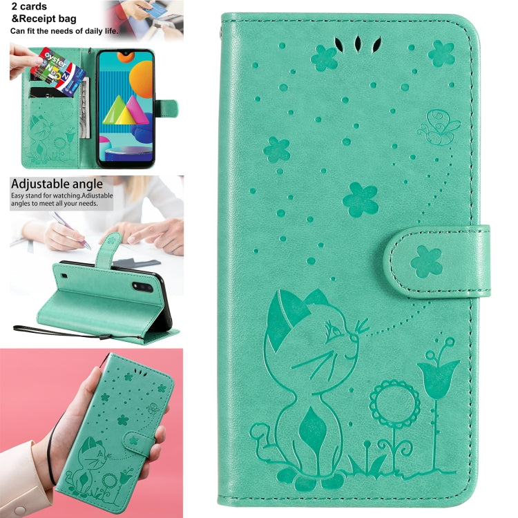 Cat Bee Embossing Pattern Shockproof Horizontal Flip Leather Case with Holder & Card Slots & Wallet, For Samsung Galaxy J2 Pro(2018), For Samsung Galaxy M01, For Samsung Galaxy M31s, For Samsung Galaxy M51