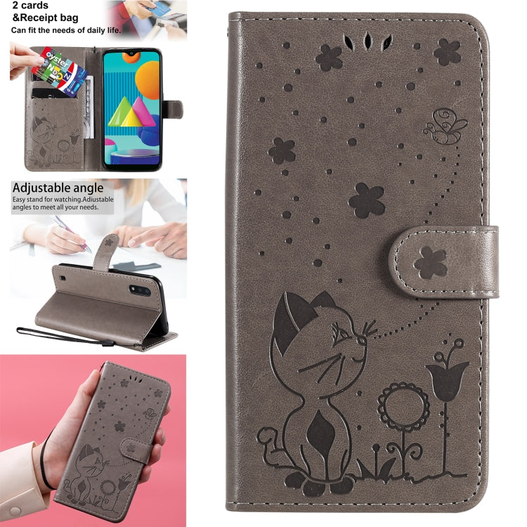 Cat Bee Embossing Pattern Shockproof Horizontal Flip Leather Case with Holder & Card Slots & Wallet, For Samsung Galaxy J2 Pro(2018), For Samsung Galaxy M01, For Samsung Galaxy M31s, For Samsung Galaxy M51