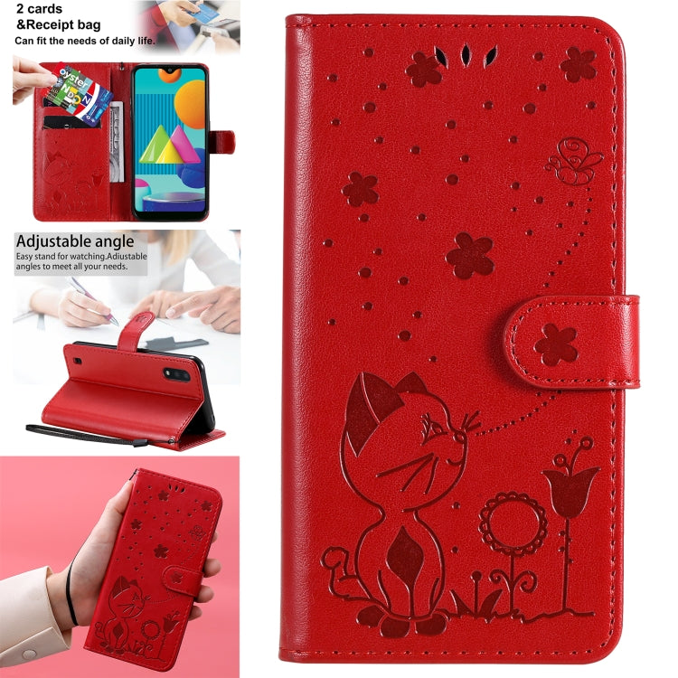 Cat Bee Embossing Pattern Shockproof Horizontal Flip Leather Case with Holder & Card Slots & Wallet, For Samsung Galaxy J2 Pro(2018), For Samsung Galaxy M01, For Samsung Galaxy M31s, For Samsung Galaxy M51