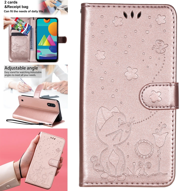 Cat Bee Embossing Pattern Shockproof Horizontal Flip Leather Case with Holder & Card Slots & Wallet, For Samsung Galaxy J2 Pro(2018), For Samsung Galaxy M01, For Samsung Galaxy M31s, For Samsung Galaxy M51