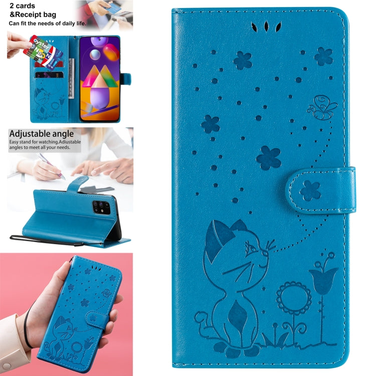 Cat Bee Embossing Pattern Shockproof Horizontal Flip Leather Case with Holder & Card Slots & Wallet, For Samsung Galaxy J2 Pro(2018), For Samsung Galaxy M01, For Samsung Galaxy M31s, For Samsung Galaxy M51