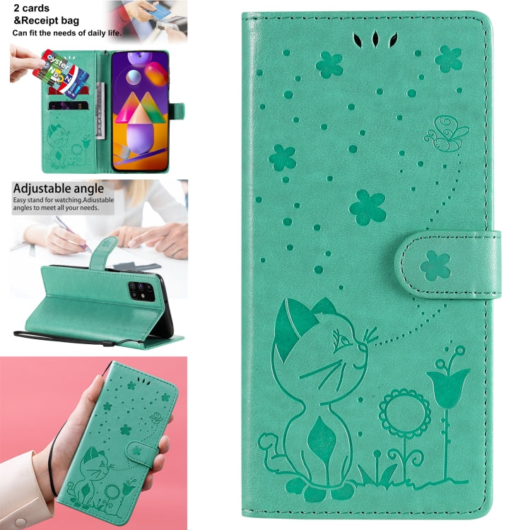Cat Bee Embossing Pattern Shockproof Horizontal Flip Leather Case with Holder & Card Slots & Wallet, For Samsung Galaxy J2 Pro(2018), For Samsung Galaxy M01, For Samsung Galaxy M31s, For Samsung Galaxy M51