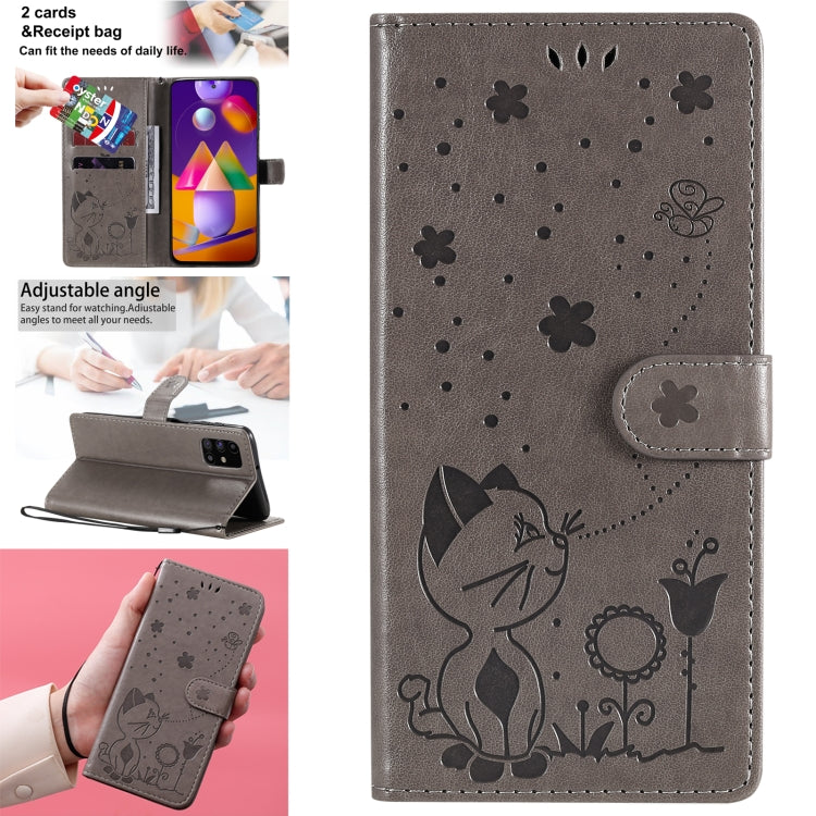 Cat Bee Embossing Pattern Shockproof Horizontal Flip Leather Case with Holder & Card Slots & Wallet, For Samsung Galaxy J2 Pro(2018), For Samsung Galaxy M01, For Samsung Galaxy M31s, For Samsung Galaxy M51