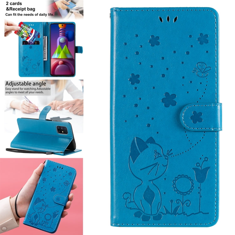 Cat Bee Embossing Pattern Shockproof Horizontal Flip Leather Case with Holder & Card Slots & Wallet, For Samsung Galaxy J2 Pro(2018), For Samsung Galaxy M01, For Samsung Galaxy M31s, For Samsung Galaxy M51