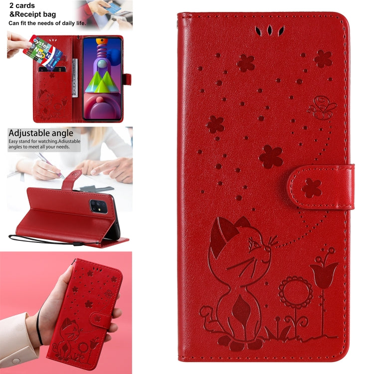 Cat Bee Embossing Pattern Shockproof Horizontal Flip Leather Case with Holder & Card Slots & Wallet, For Samsung Galaxy J2 Pro(2018), For Samsung Galaxy M01, For Samsung Galaxy M31s, For Samsung Galaxy M51