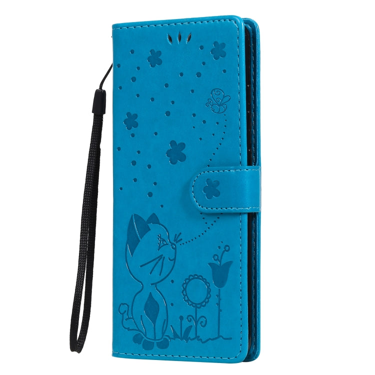 Cat Bee Embossing Pattern Shockproof Horizontal Flip Leather Case with Holder & Card Slots & Wallet, For Samsung Galaxy S20 FE