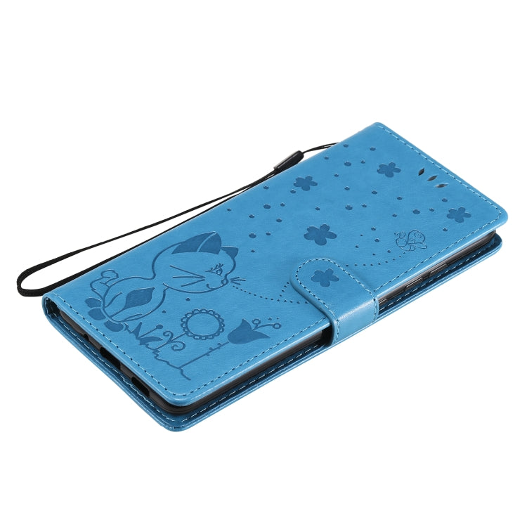 Cat Bee Embossing Pattern Shockproof Horizontal Flip Leather Case with Holder & Card Slots & Wallet, For Samsung Galaxy S20 FE