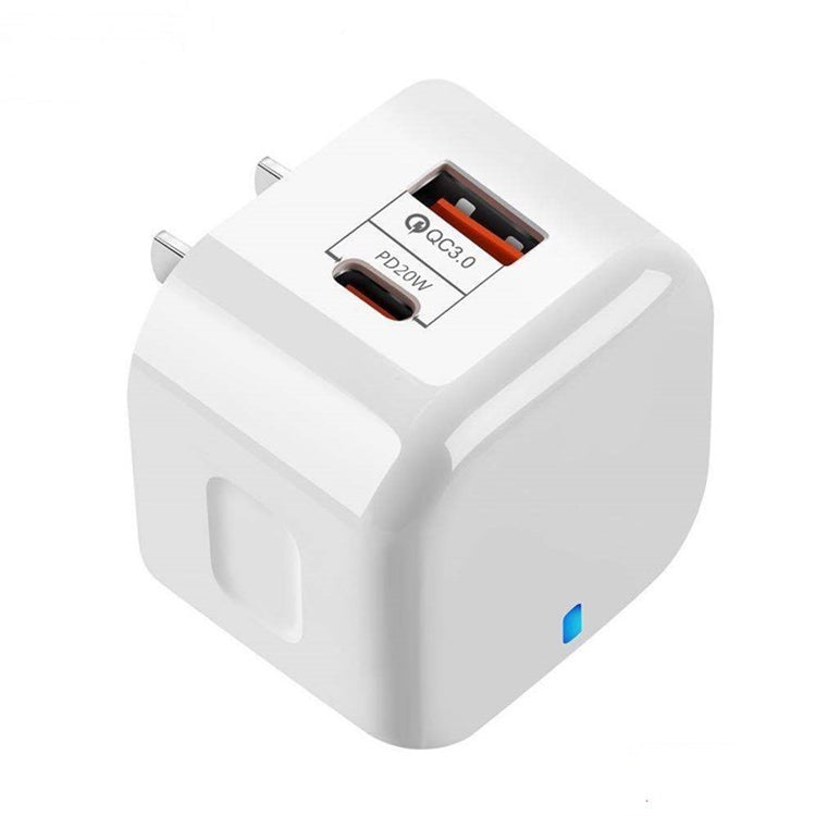 Chargeur de voyage 20 W PD + QC 3.0, double port, adaptateur secteur, prises US, UE et UK