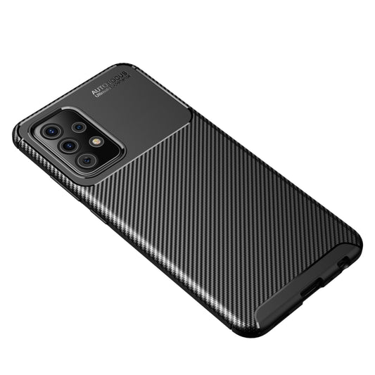 Galaxy A52 5G protective case with textured carbon fiber design and TPU material